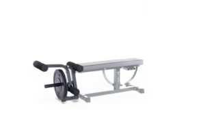 Ironmaster Super Bench Träningsbänk med benspark tillbehör monterad